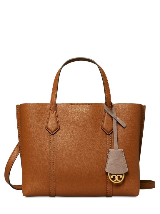 Tory Burch: SM Perry triple-compartment leather tote - Light Umber - women_0 | Luisa Via Roma