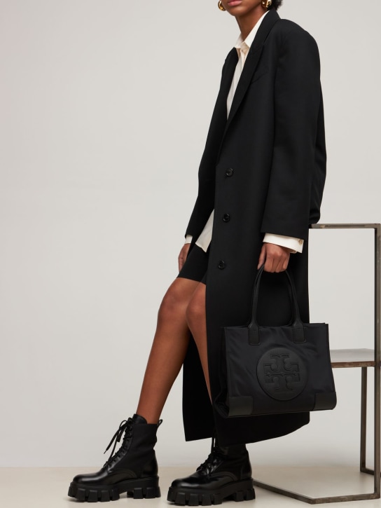 Tory Burch: Borsa shopping mini Ella in nylon - Nero - women_1 | Luisa Via Roma