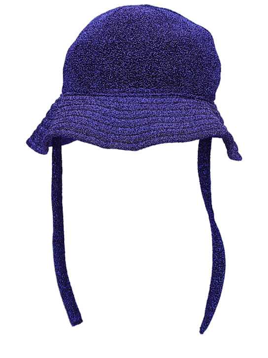 Oséree Swimwear: Cappello bucket in lycra e lurex - Blu - kids-girls_0 | Luisa Via Roma