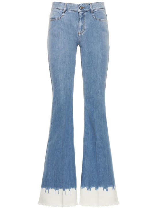 Stella McCartney: 70年代浸染弹力喇叭腿棉质牛仔裤 - 牛仔 - women_0 | Luisa Via Roma
