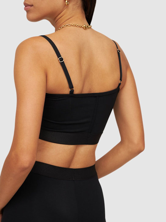 Tom Ford: Tank top cropped in techno - Nero - women_2 | Luisa Via Roma