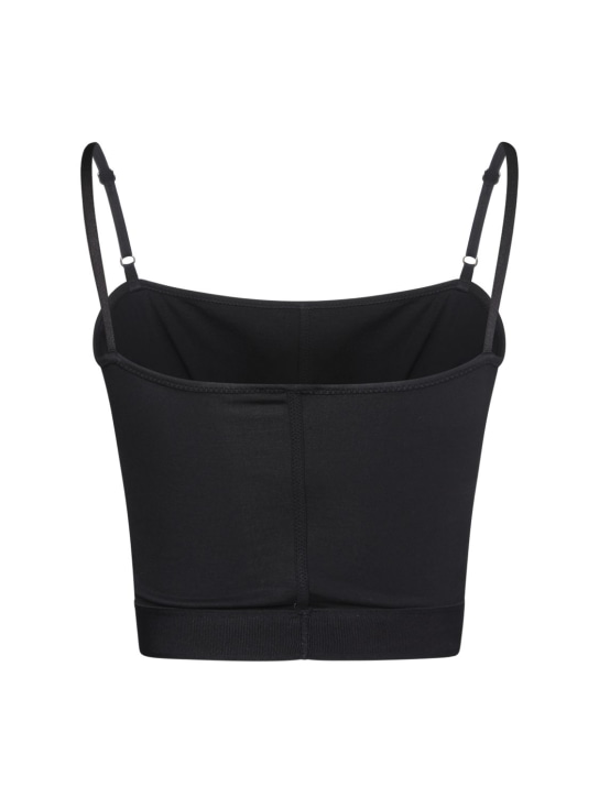 Tom Ford: Tank top cropped in techno - Nero - women_4 | Luisa Via Roma
