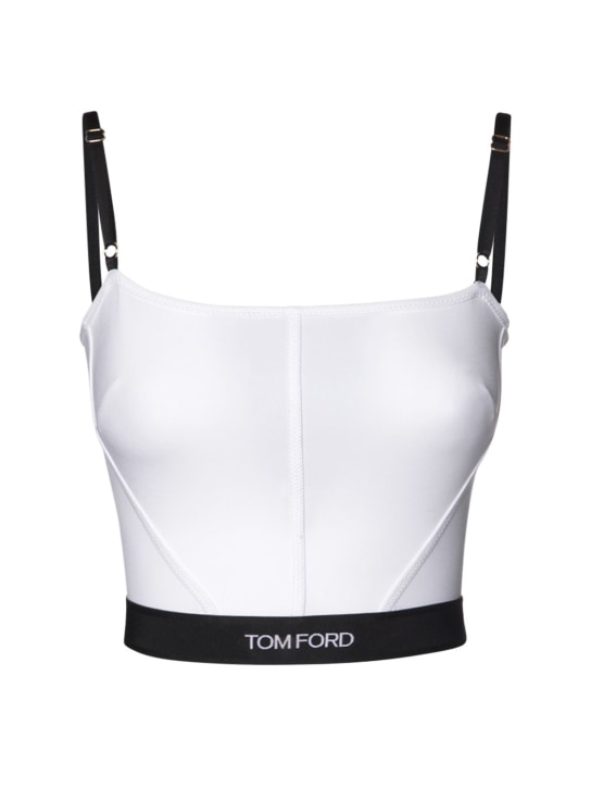 Tom Ford: Tank top cropped in techno - women_0 | Luisa Via Roma