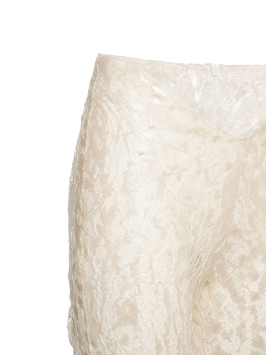 Dion Lee: Cotton blend lace flared pants - Ivory - women_1 | Luisa Via Roma