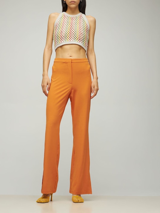Remain: Jessie flared crepe pants - Orange - women_1 | Luisa Via Roma