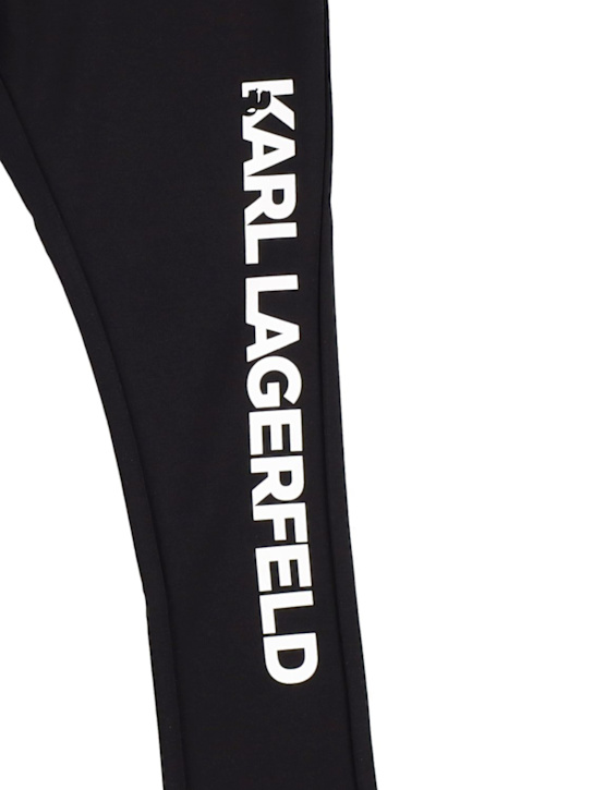 Karl Lagerfeld: ビスコースブレンドレギンス - ブラック - kids-girls_1 | Luisa Via Roma