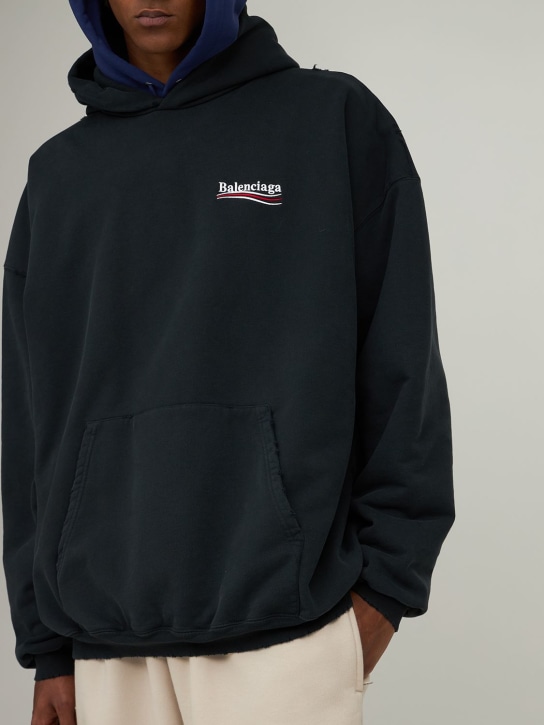 Balenciaga: Weiter Hoodie - men_3 | Luisa Via Roma