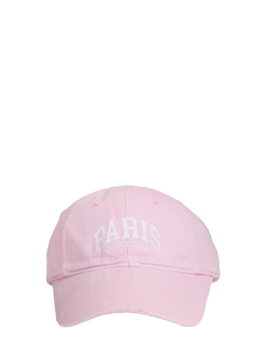 Balenciaga: Paris City baseball hat - Light Pink - men_0 | Luisa Via Roma
