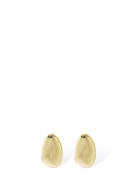 Federica Tosi: Lobo medium stone stud earrings - Gold - women_0 | Luisa Via Roma