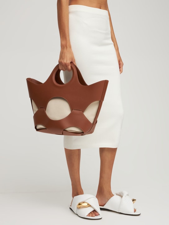 Hereu: Onada canvas & leather top handle bag - women_1 | Luisa Via Roma