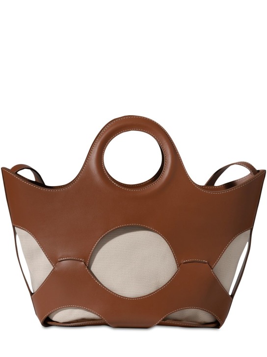 Hereu: Onada canvas & leather top handle bag - women_0 | Luisa Via Roma