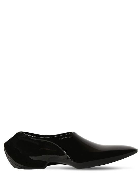 Balenciaga: Space shoe faux patent leather loafers - Shiny Black - men_0 | Luisa Via Roma