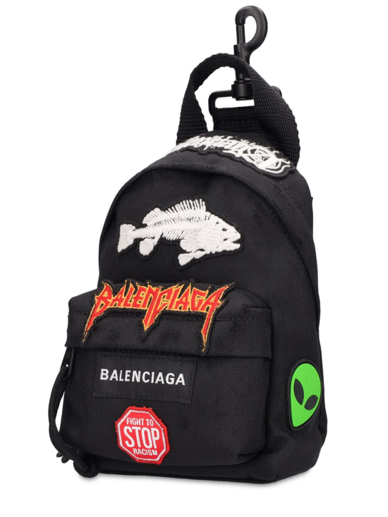 Balenciaga: Mini backpack shoulder bag - Black/Multi - men_1 | Luisa Via Roma