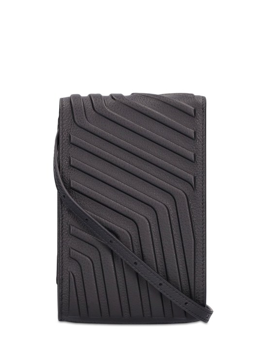 Balenciaga: Handytasche aus Leder mit Riemen „Car“ - Schwarz - men_4 | Luisa Via Roma