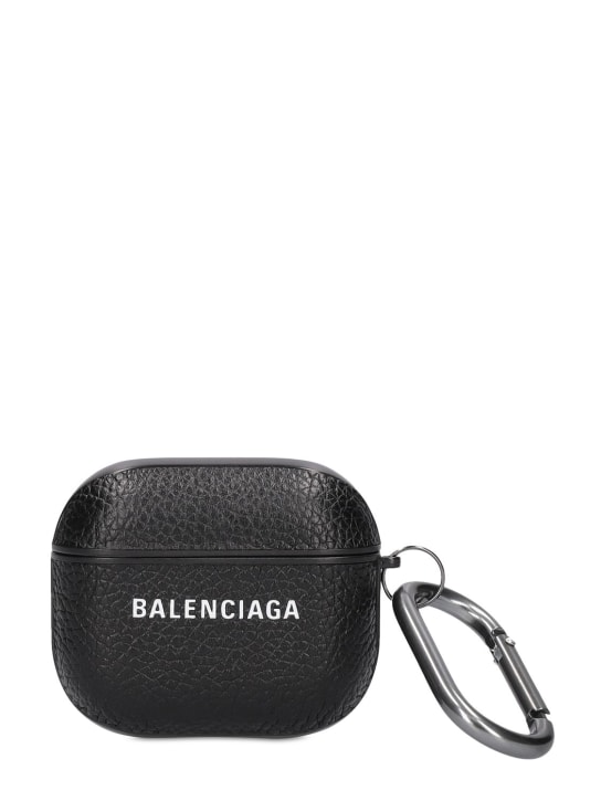 Balenciaga: Cash レザーAirPods Proケース - ブラック - men_0 | Luisa Via Roma