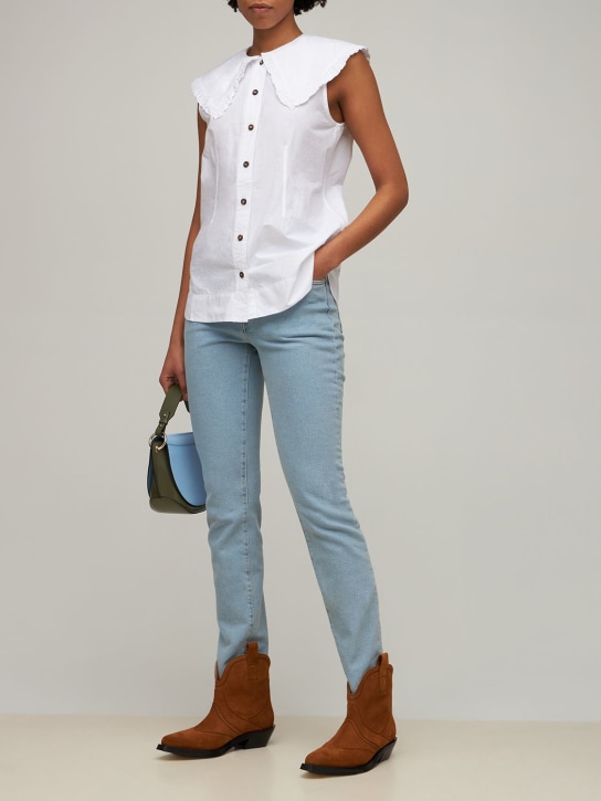 GANNI: Organic cotton poplin shirt - women_1 | Luisa Via Roma