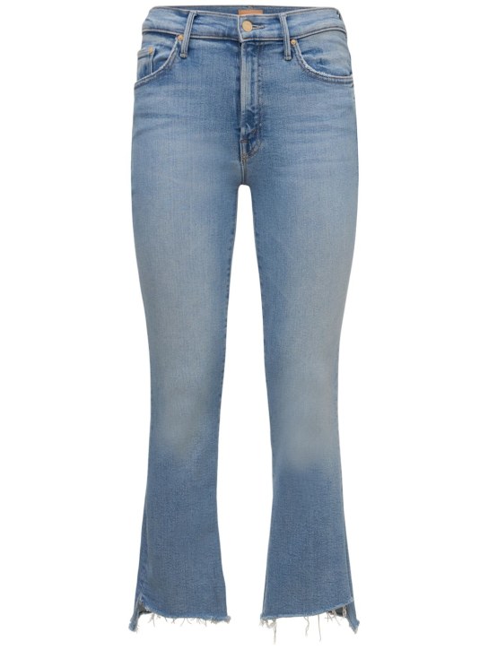 Mother: The insider crop step fray jeans - Blue - women_0 | Luisa Via Roma