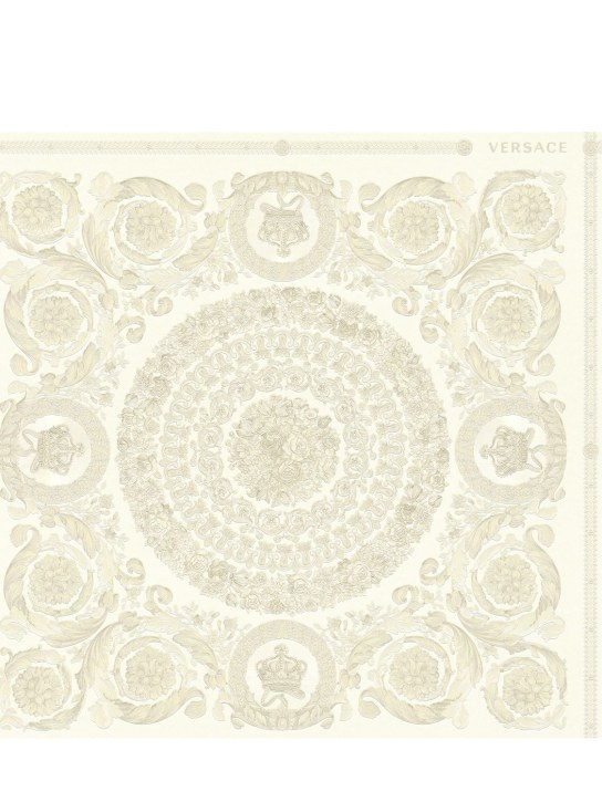 Versace: Papel tapiz Heritage estampado - Beige - ecraft_0 | Luisa Via Roma