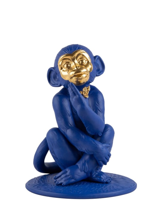 Lladrò: Small Monkey figurine - Blau - ecraft_0 | Luisa Via Roma