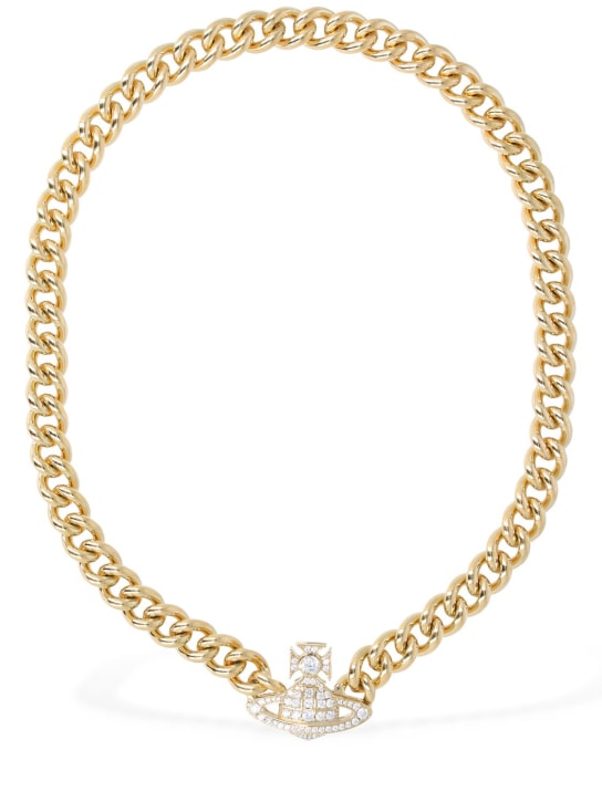 Vivienne Westwood: Halskette „Graziella“ - Gold/Kristall - women_0 | Luisa Via Roma