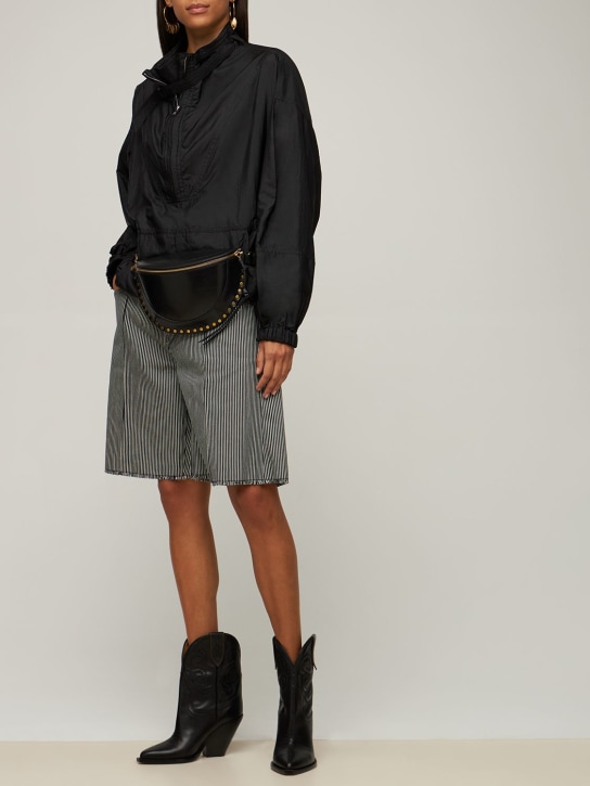 Isabel Marant: Skano leather belt bag - Black - women_1 | Luisa Via Roma