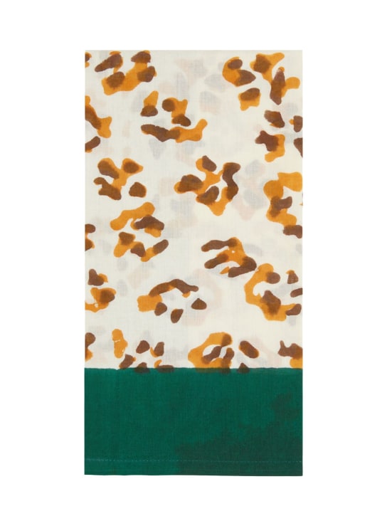 LISA CORTI: Lot de 4 serviettes de table à rayures Leopards - Multicolore - ecraft_0 | Luisa Via Roma