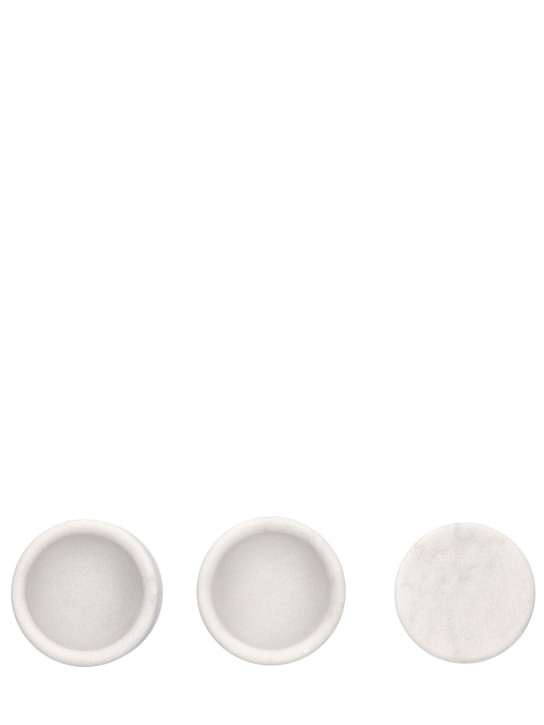Salvatori: Contenitori sale e pepe con coperchio in marmo - Bianco - ecraft_2 | Luisa Via Roma