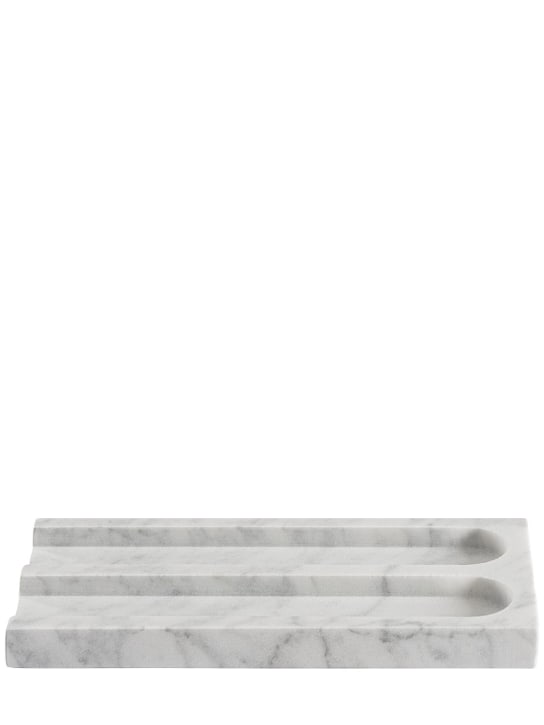 Salvatori: Novecento marble pen holder - White - ecraft_0 | Luisa Via Roma