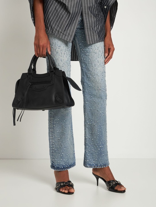 Balenciaga: Small Neo Classic leather top handle bag - women_1 | Luisa Via Roma