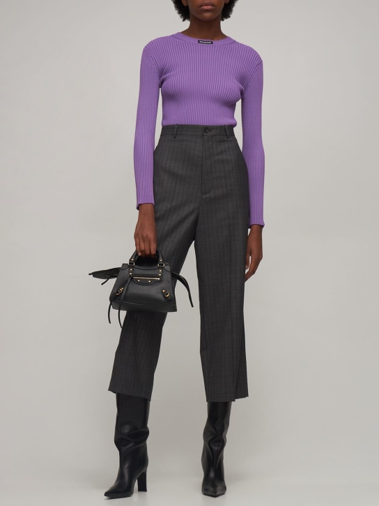 Balenciaga: Mini Neo Classic City leather bag - Black - women_1 | Luisa Via Roma