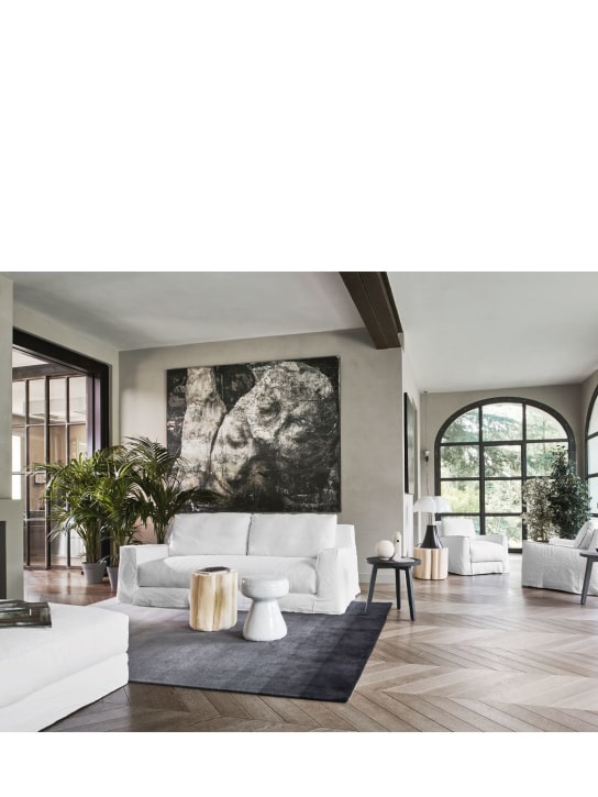 Gervasoni: Inout 44 cement coffee table - White - ecraft_2 | Luisa Via Roma