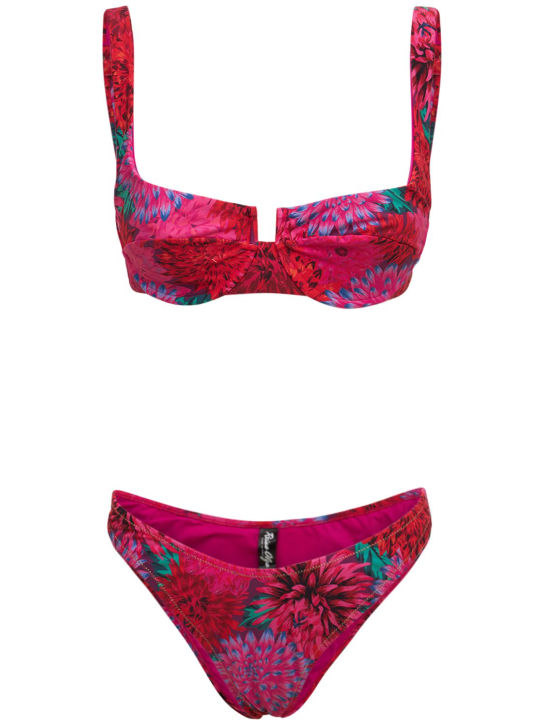 Reina Olga: Brigitte underwired printed bikini set - Red/Multi - women_0 | Luisa Via Roma