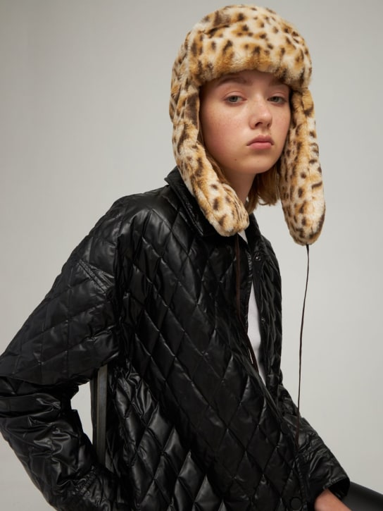 Kangol: Cappello in eco pelliccia leopard - women_0 | Luisa Via Roma