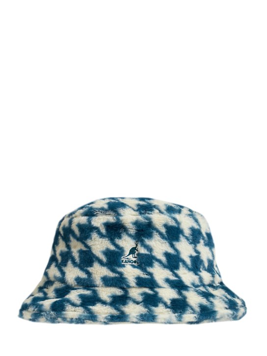 Kangol: Bob en fausse fourrure - Bleu/Blanc - women_0 | Luisa Via Roma
