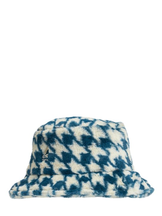 Kangol: Bob en fausse fourrure - Bleu/Blanc - women_1 | Luisa Via Roma