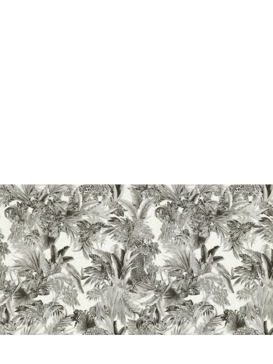 Roberto Cavalli: Flower印花墙纸 - 灰色/白色 - ecraft_0 | Luisa Via Roma