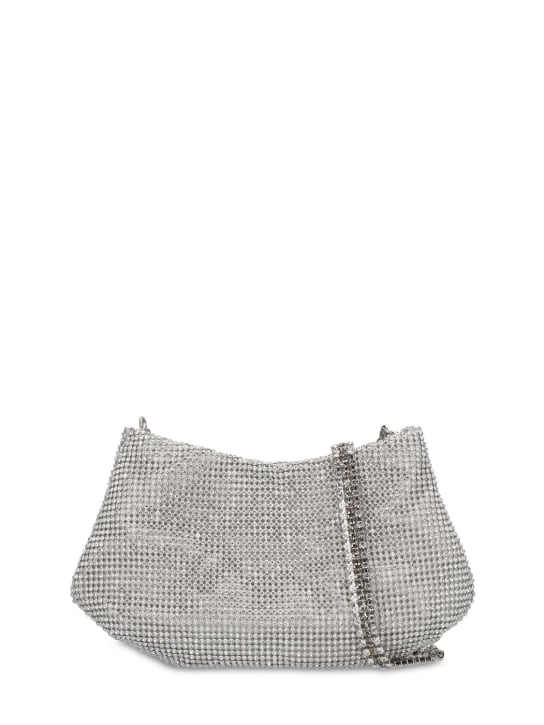 Rosantica: Alba crystal mesh shoulder bag - Silver - women_0 | Luisa Via Roma