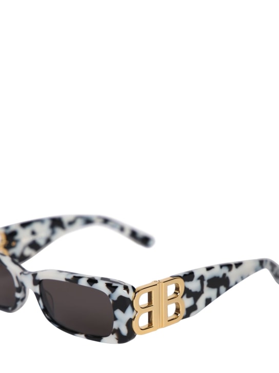 Balenciaga: Dynasty rectangular acetate sunglasses - White Havana - men_1 | Luisa Via Roma
