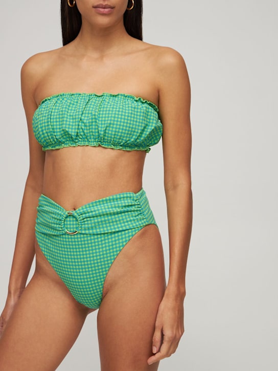 Weworewhat: Braguitas de bikini con cintura alta - Verde/Azul - women_1 | Luisa Via Roma