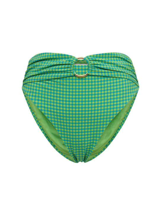 Weworewhat: Braguitas de bikini con cintura alta - Verde/Azul - women_0 | Luisa Via Roma