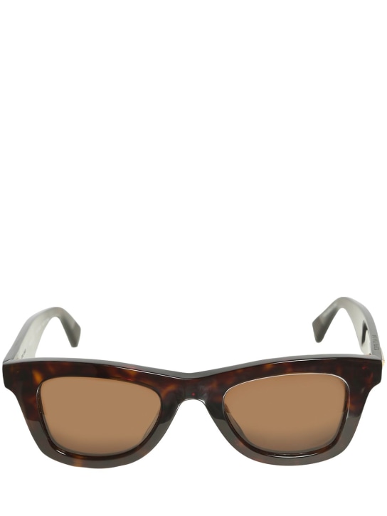 Bottega Veneta: BV1147S Squared acetate sunglasses - Havana - women_0 | Luisa Via Roma