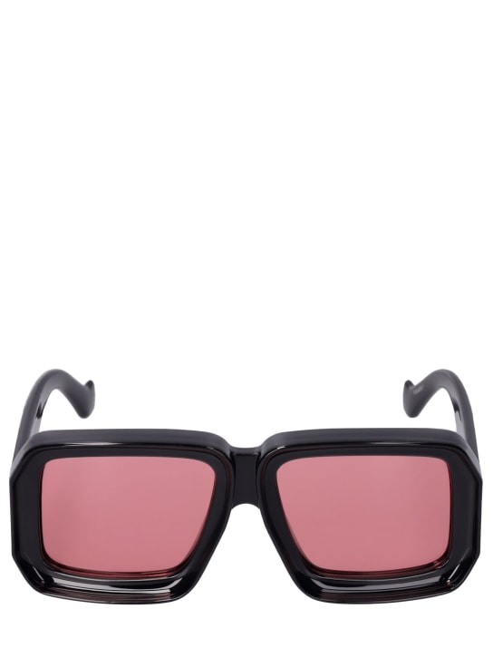 Loewe: Paula's dive in mask acetate sunglasses - Black/Pink - men_0 | Luisa Via Roma