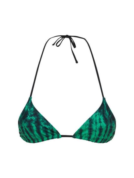 Tropic Of C: Top bikini Praia in techno riciclato - Verde - women_0 | Luisa Via Roma