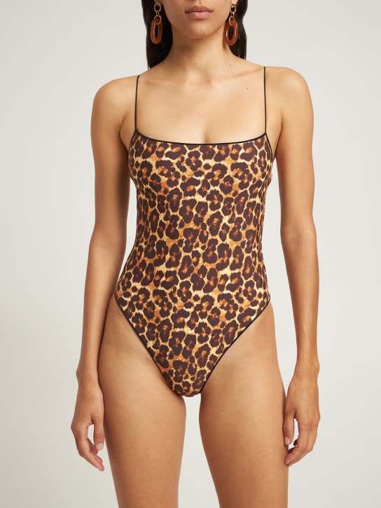 Tropic Of C: The C recycled tech one piece swimsuit - Leopard - women_1 | Luisa Via Roma