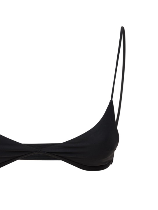 Tropic Of C: Ischia recycled tech triangle bikini top - Black - women_1 | Luisa Via Roma
