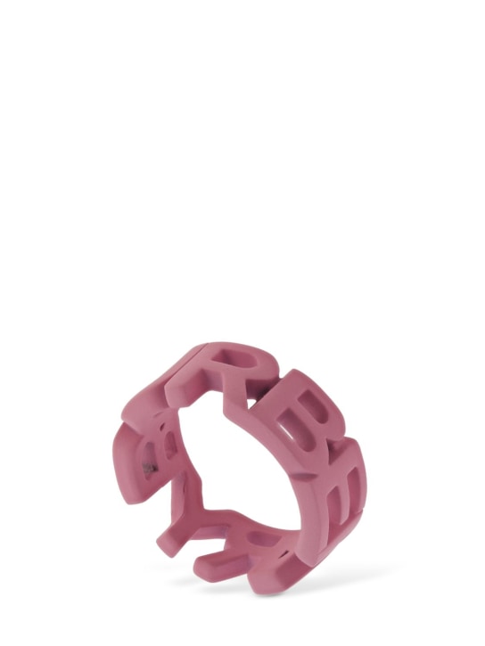 Burberry: Anillo Burberry con logo - Primrose Pink - women_0 | Luisa Via Roma