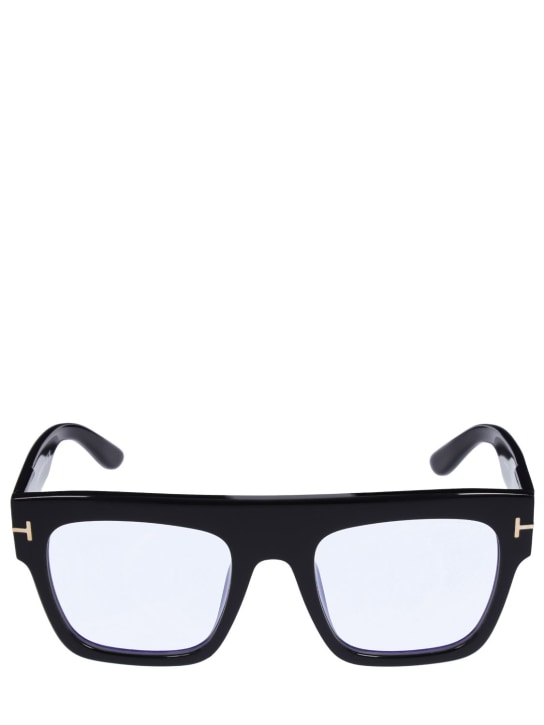 Tom Ford: Gafas cuadradas de acetato - Negro/Claro - men_0 | Luisa Via Roma