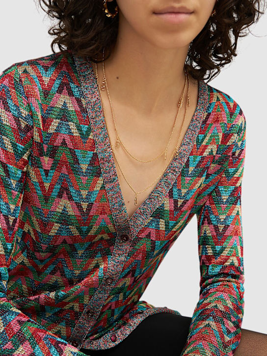 Valentino Garavani: Multi Vlogo charm necklace - women_1 | Luisa Via Roma