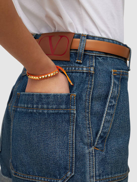 Valentino Garavani: Multi rockstud cord bracelet - Titian - women_1 | Luisa Via Roma