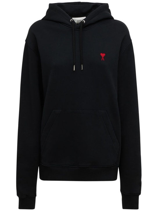 AMI Paris: Ami de Coeur organic cotton hoodie - women_0 | Luisa Via Roma